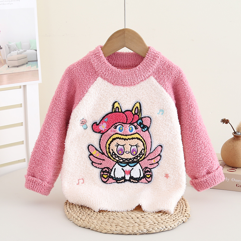 2025秋冬新款儿童毛衣拉布布加厚针织衫打底女童毛衣男童毛衣毛衣