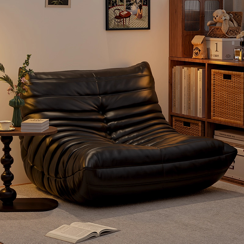 懒人沙发可睡可躺毛毛虫单人卧室小沙发秋冬季家用阳台休闲躺卧椅