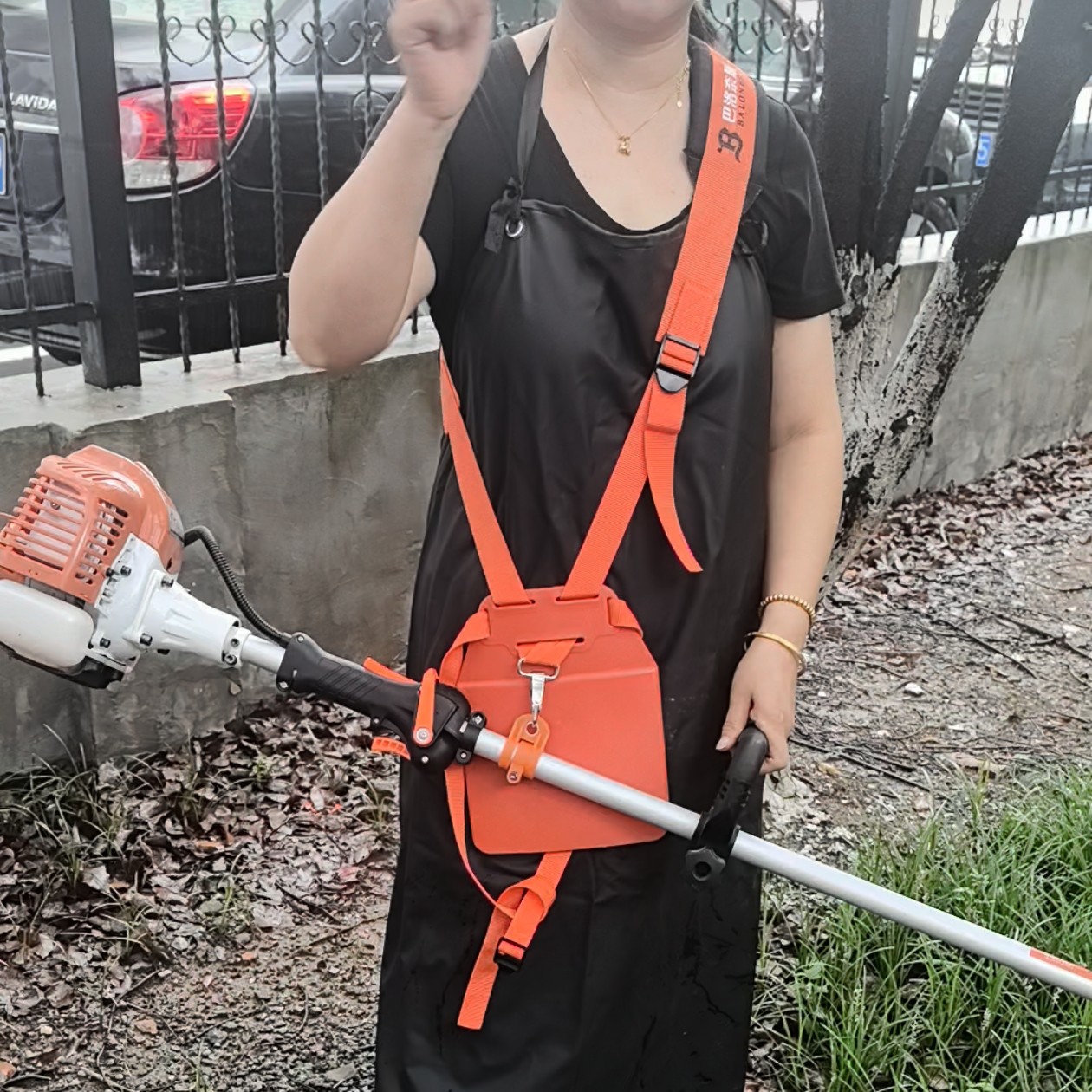 割草机除草机背负式打草侧挂式单肩带护板打草机除草背带