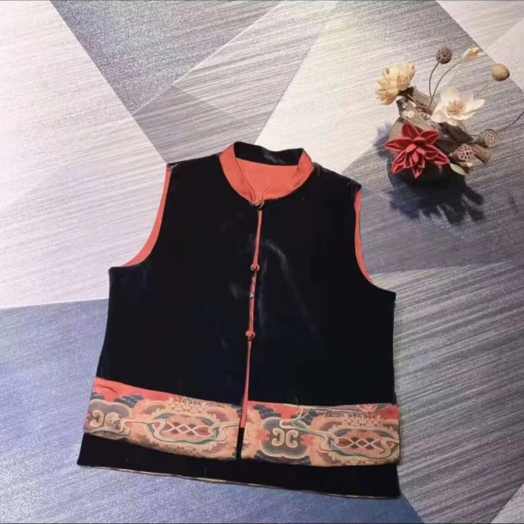 新中式国风两面穿盘扣马甲