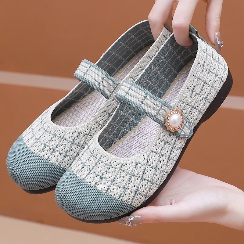 布鞋透气浅口布女夏季网面鞋子女款软底网鞋妈妈鞋休闲老北京布鞋