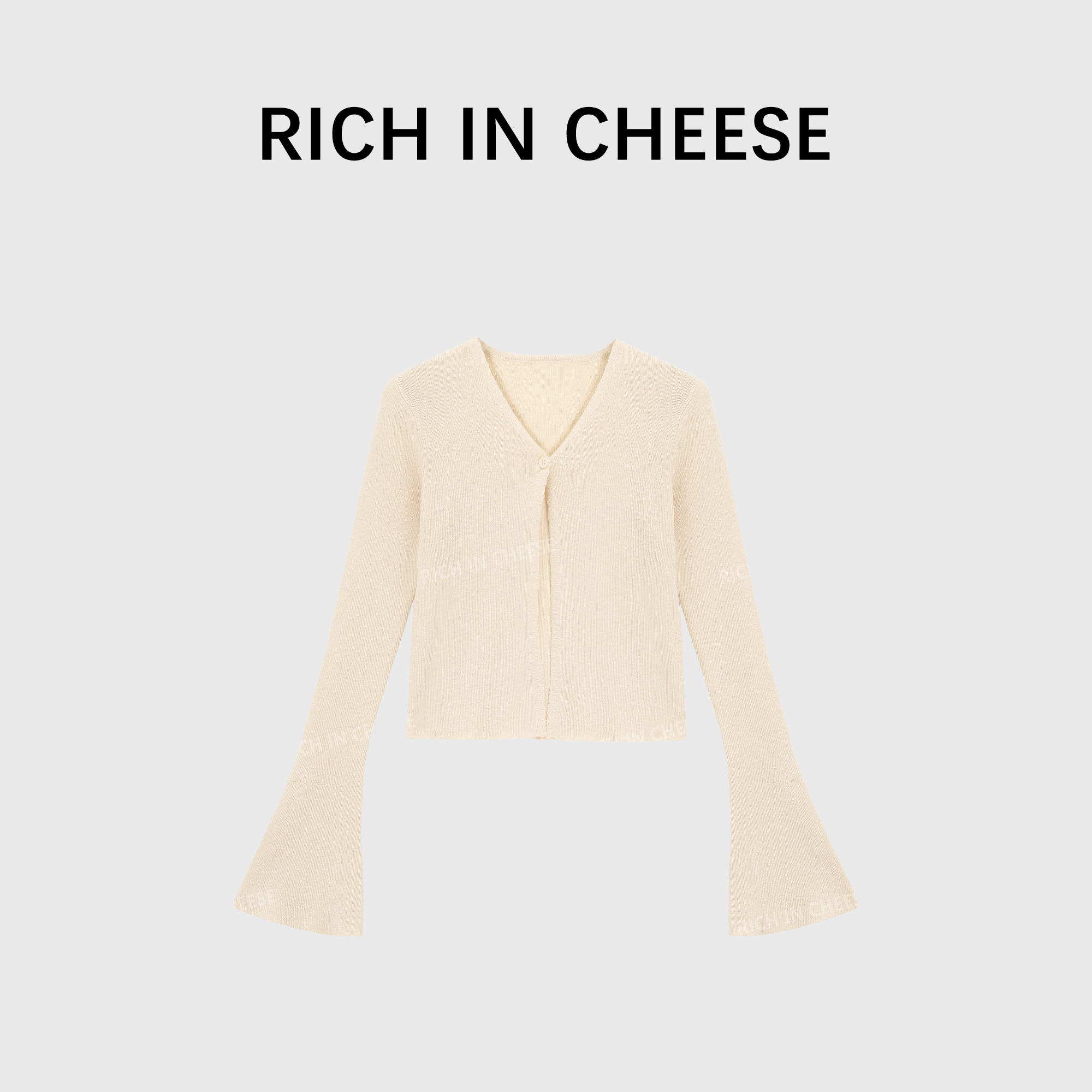 RICHINCHEESE 四季伴侣 温柔风简约气质长袖时尚外搭开衫