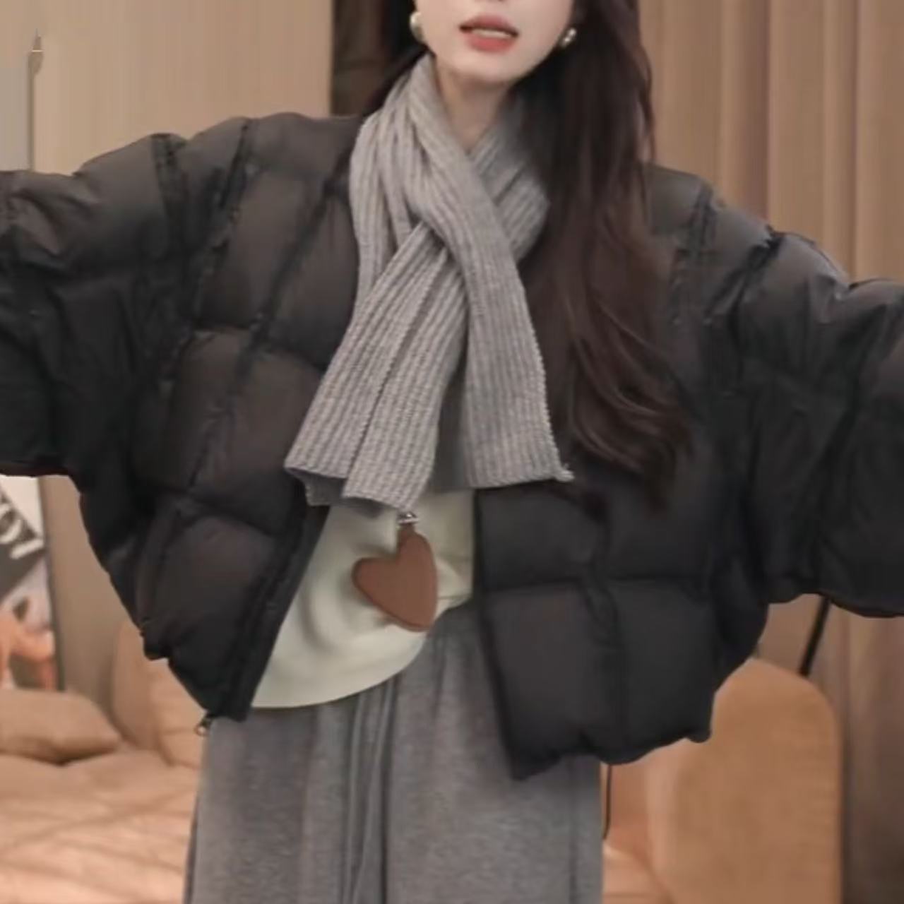 韩版2025冬季新款宽松保暖加厚面包服棉服女