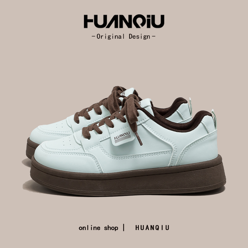 环球高颜值百搭小白鞋女款2025爆款学生增高轻便舒适板鞋HC-Y060