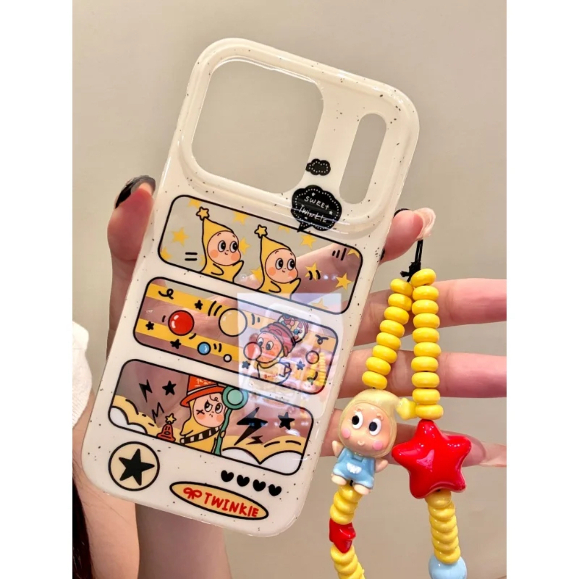 可爱卡通镂空吹泡泡星星人适用苹果17promax手机壳iphone16pro/15