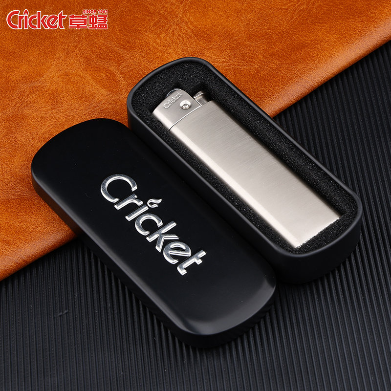 防风金属草蜢砂轮直冲可充气打火机礼盒适合送男女礼物