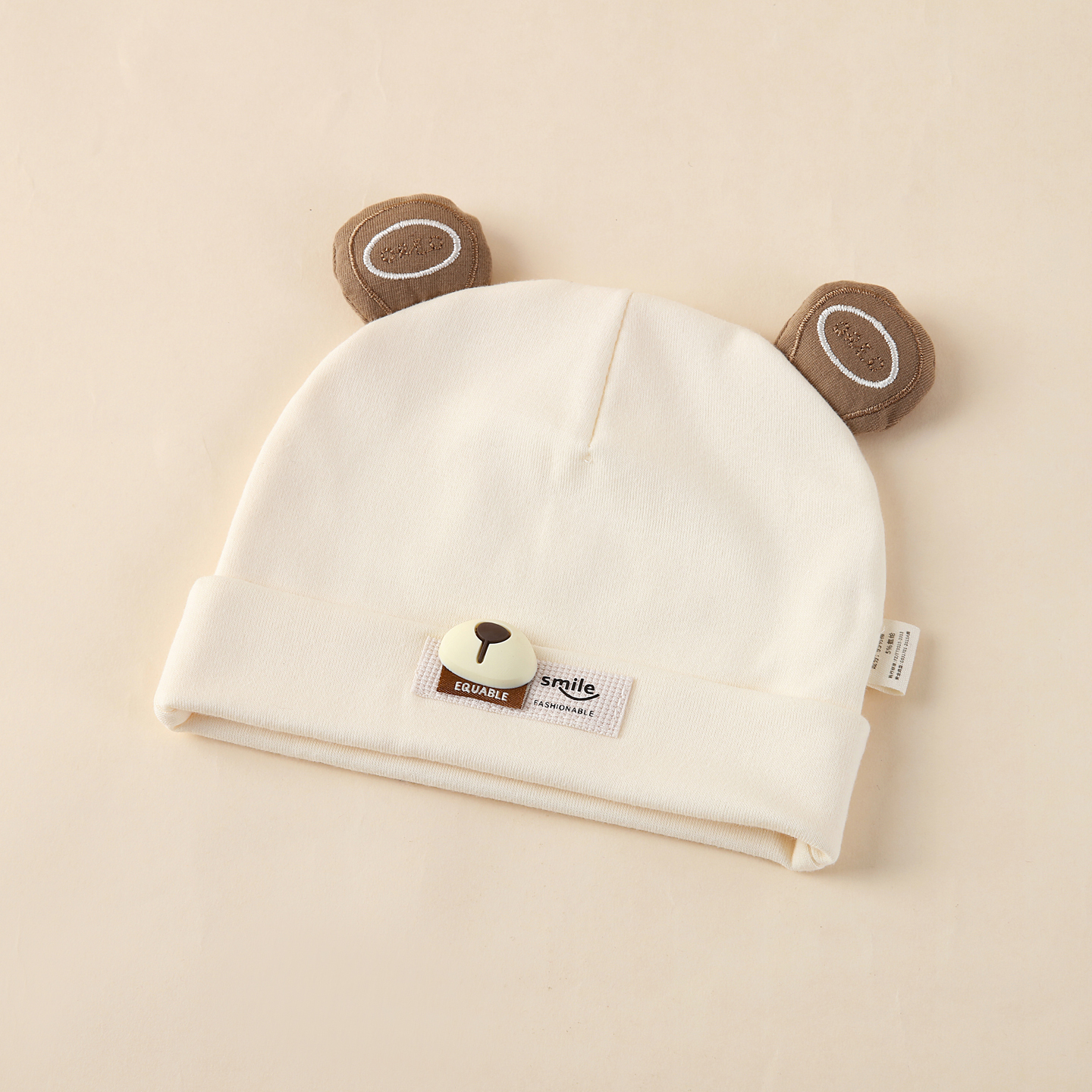 婴儿帽子0到3个月新生儿胎帽春秋季小月龄宝宝护囟门帽外出卤门帽