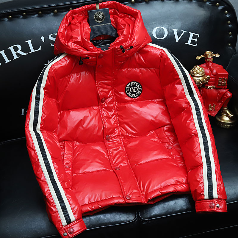 BQDK高端冬季爆款亮面羽绒服男潮流帅气休闲连帽防寒保暖外套大码