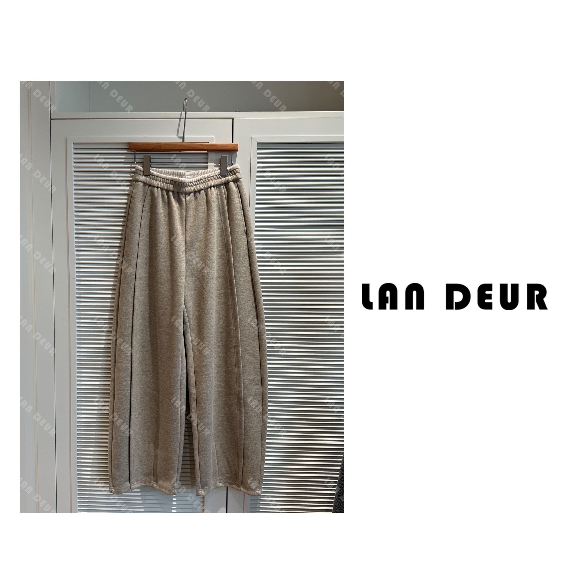 JIIUJIU【莉枝冰茶】弧线结构立裁百搭极简老钱风松紧腰休闲拖地裤