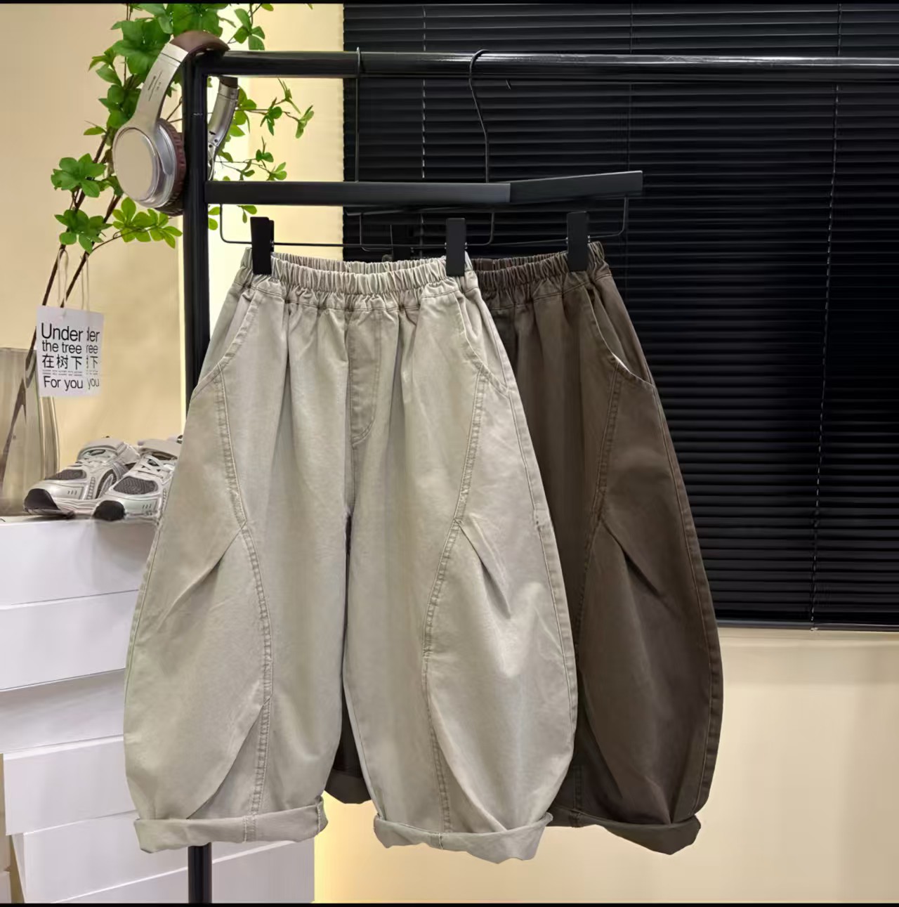 2025秋季新款长裤中大童儿童潮流炫酷弯刀宽松韩版阔腿裤