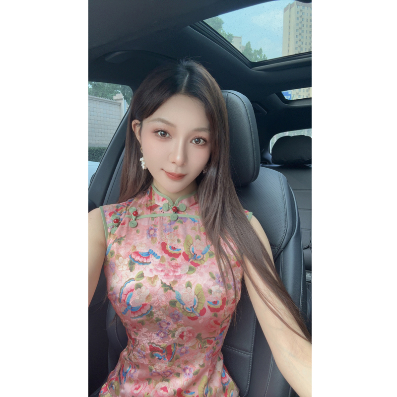 蝶恋花|原创新中式无袖旗袍国风优雅气质夏季修身版 S-3XL