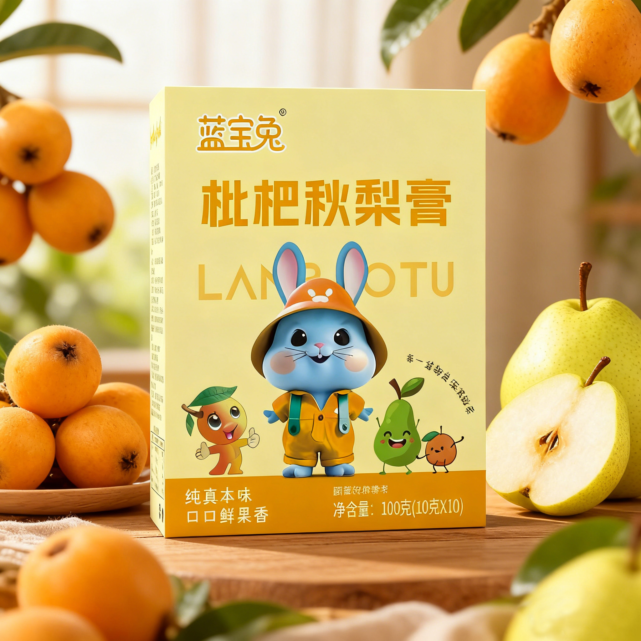 【送杯子】蓝宝兔枇杷秋梨膏秋冬必备便携独立包装清润营养冲饮果汁