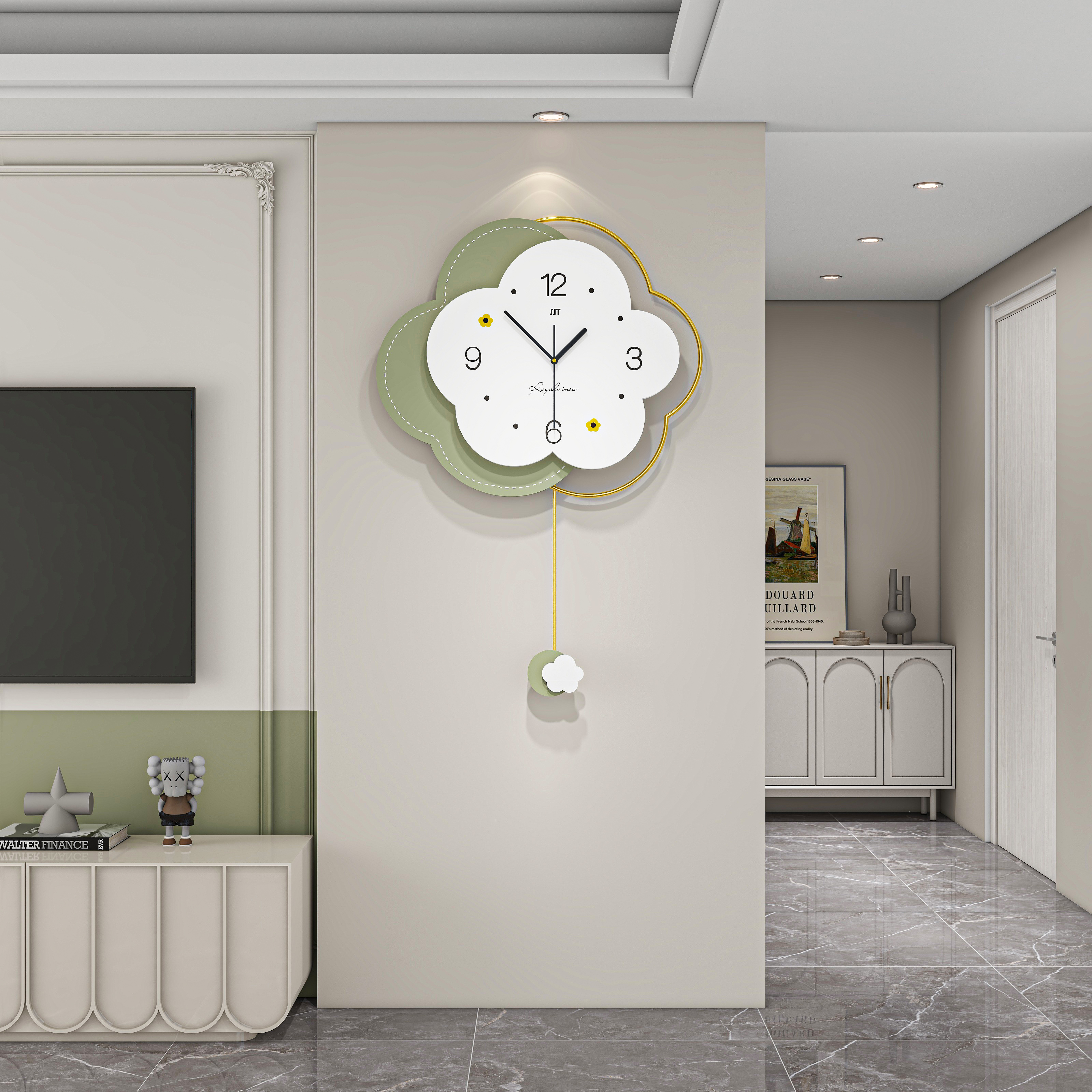 轻奢网红创意餐厅时钟2025网红钟表挂钟客厅钟表客厅家用挂钟家用