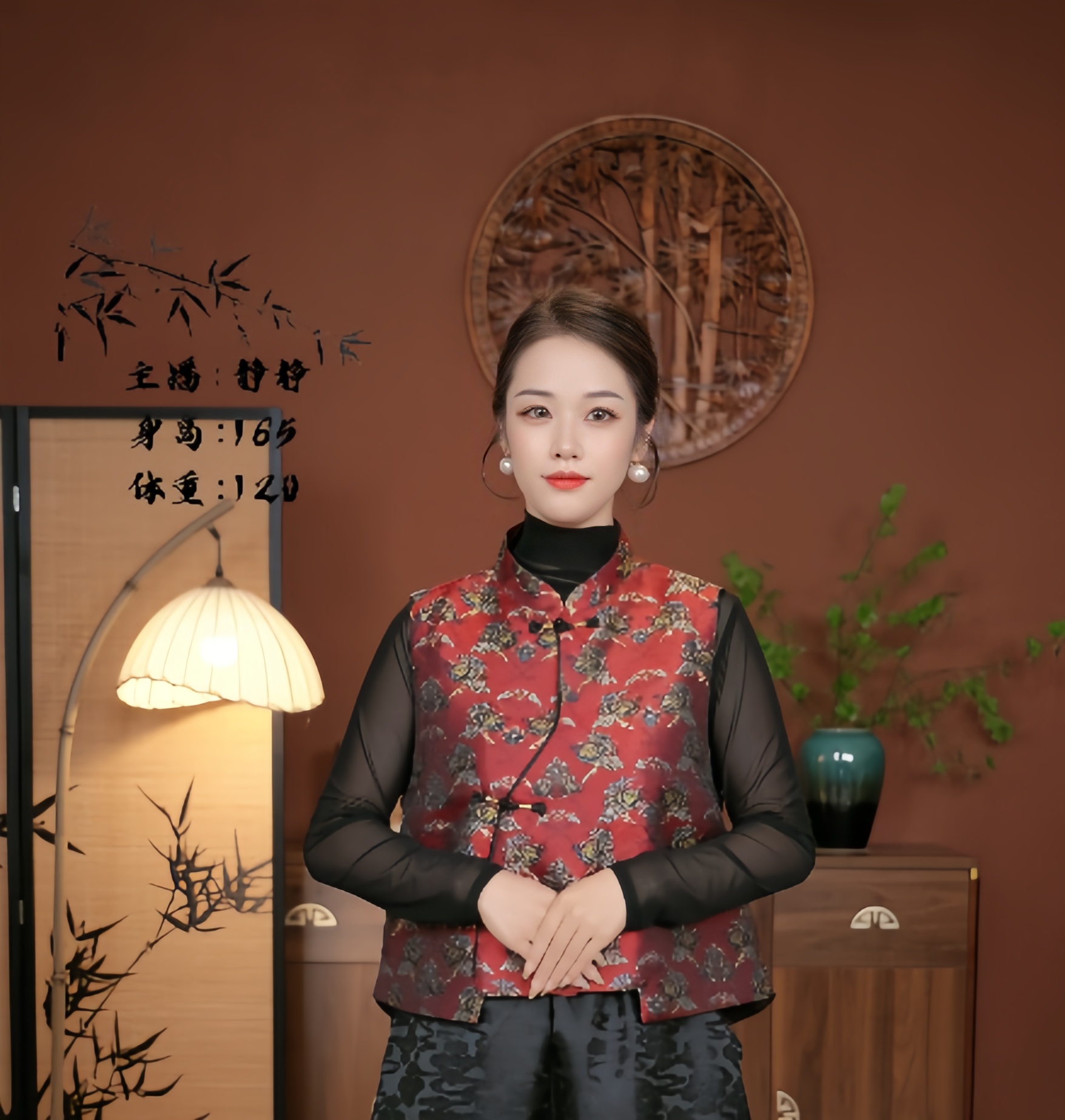 （牡丹花马甲）宽松/大码/夏款/外穿/时尚/百搭新款