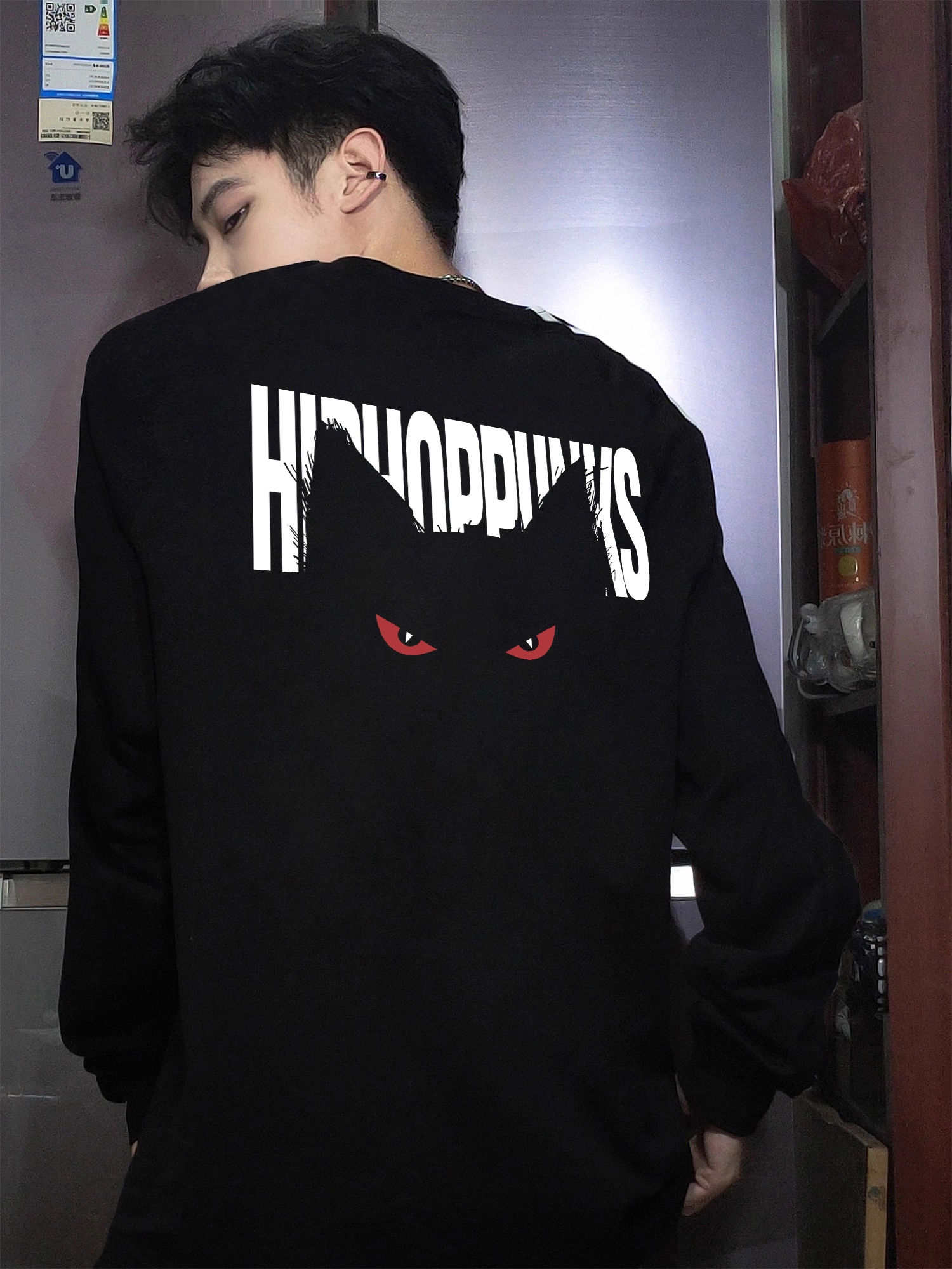 国潮牌重磅纯棉长袖t恤男美式vintage高街大码宽松打底衫上衣