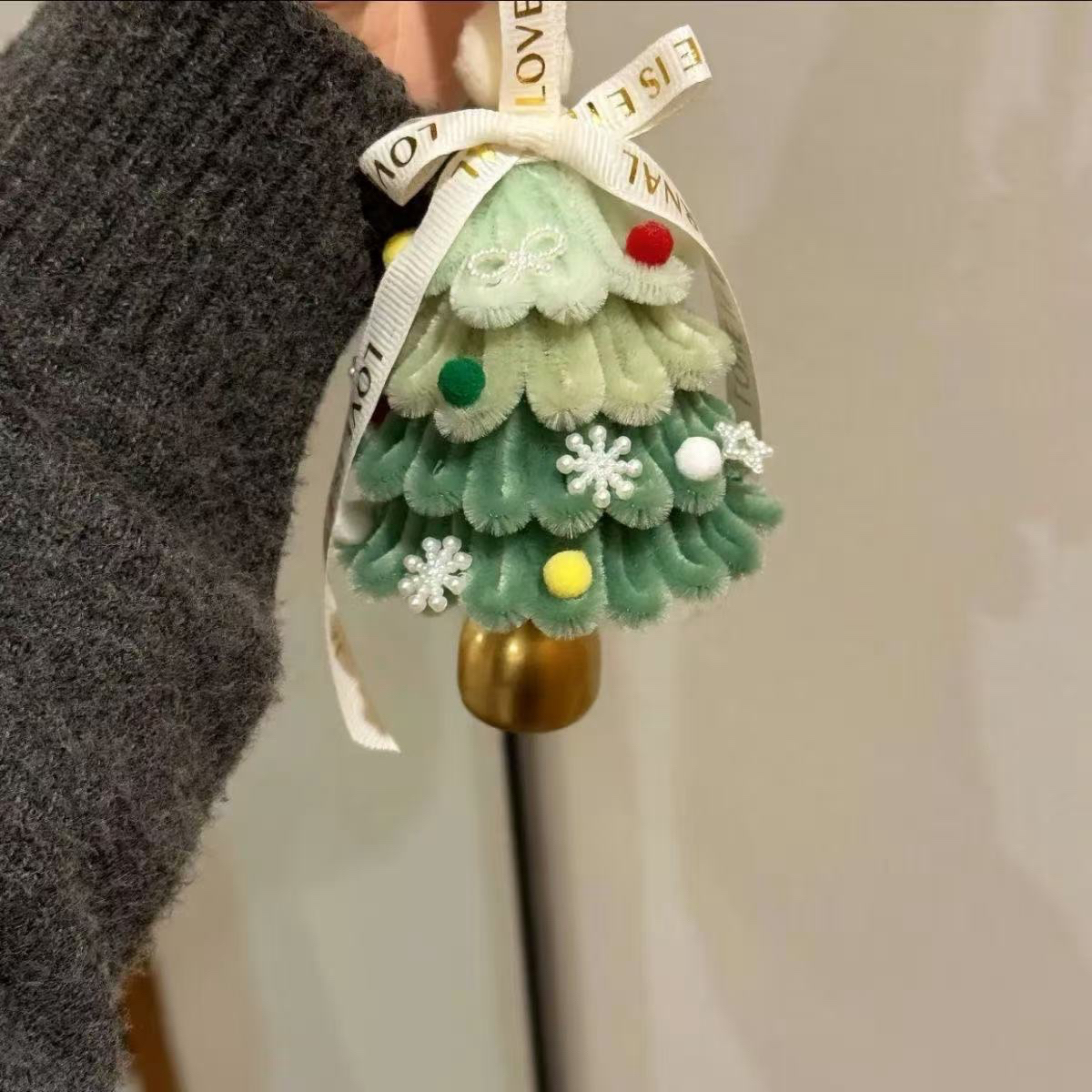 【现货】圣诞树车挂DIY扭扭棒圣诞挂件节日创意礼物手工材料包