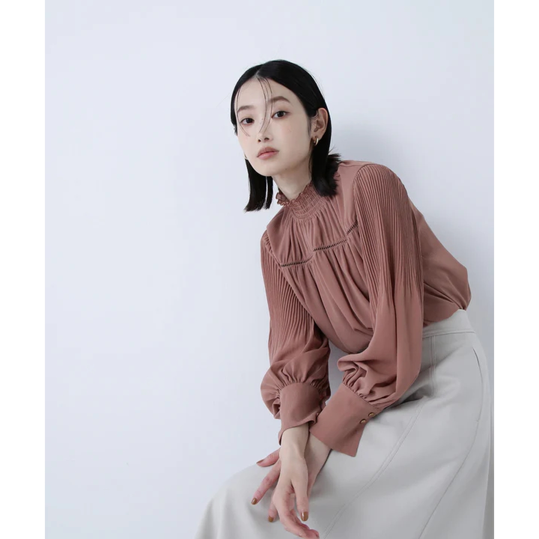 【MonTendre】秋季新款 N 时尚优雅薄款褶皱设计衬衫百搭舒适上衣