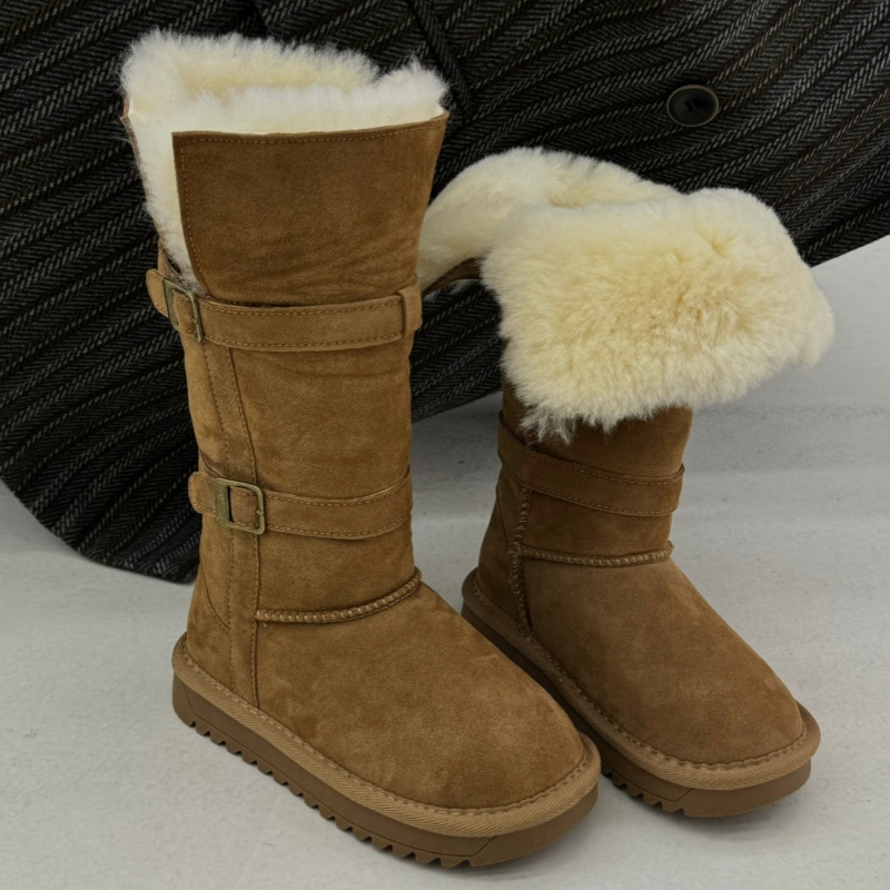 2025冬季新款儿童靴子女童高筒靴加绒加厚棉靴大棉鞋东北女孩过膝