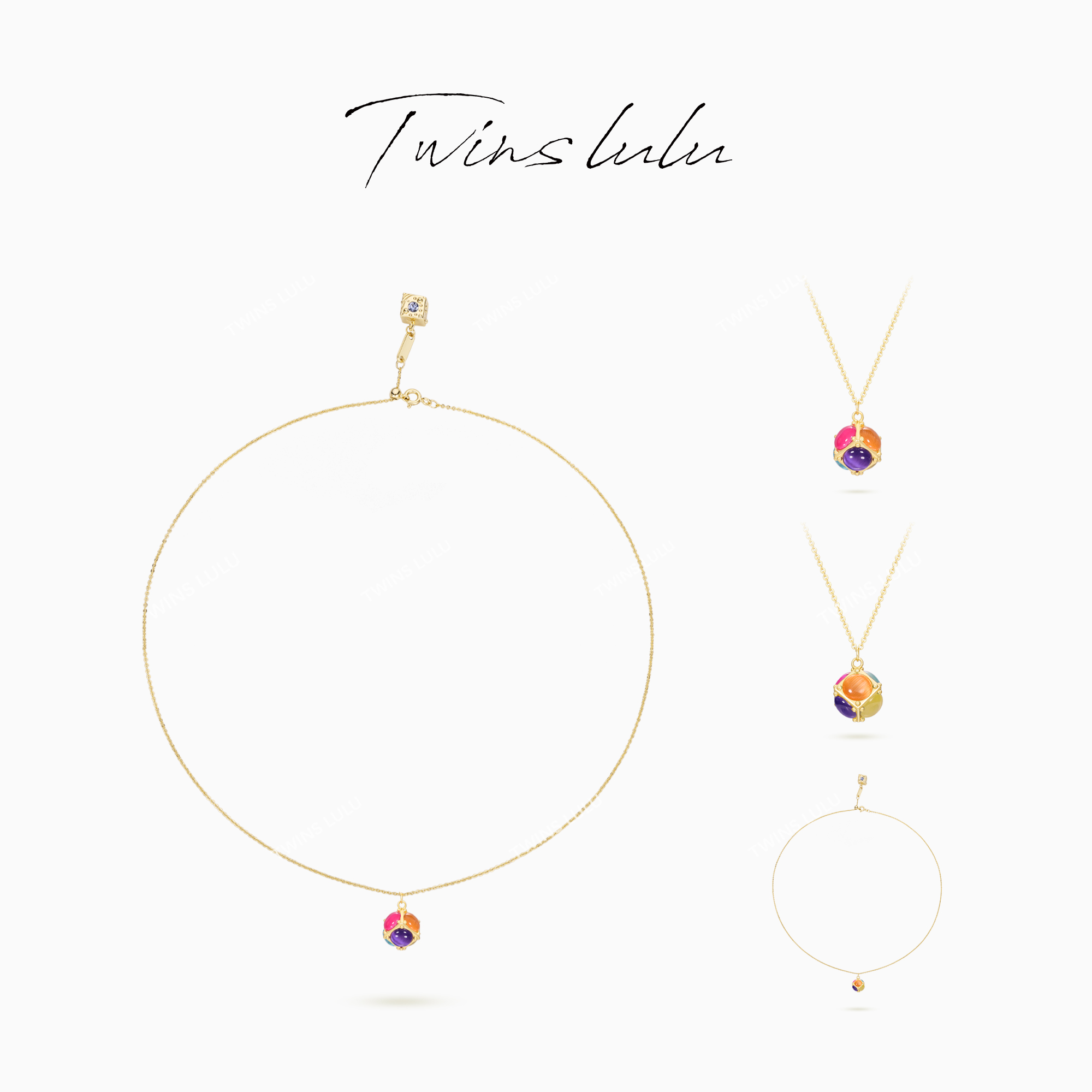 TWINS LULU 镀K金 小众精致高级感多巴胺圆球项链TSJ7847