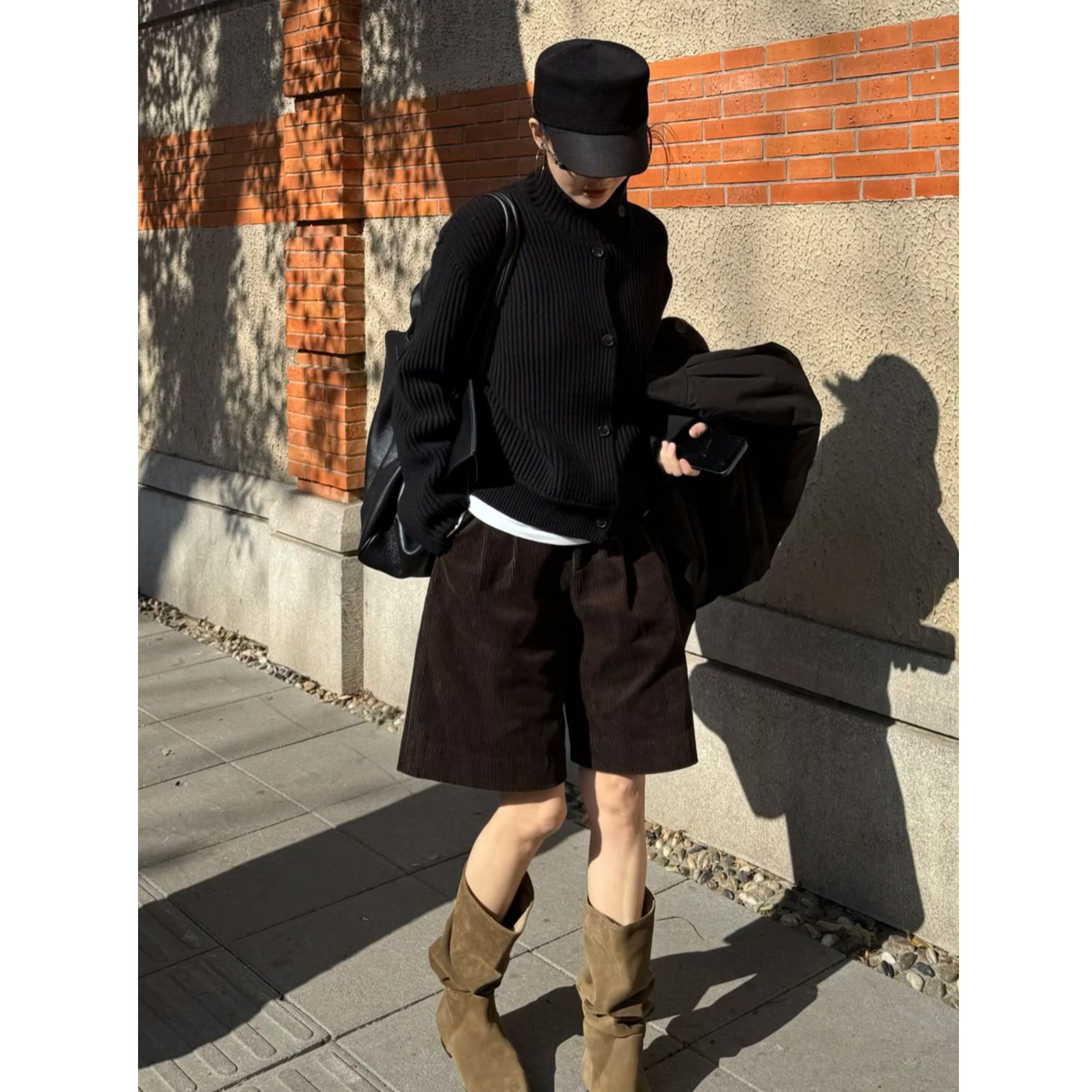 流行一整套2025秋冬新款时尚法式高级感慵懒风开衫裤子两件套