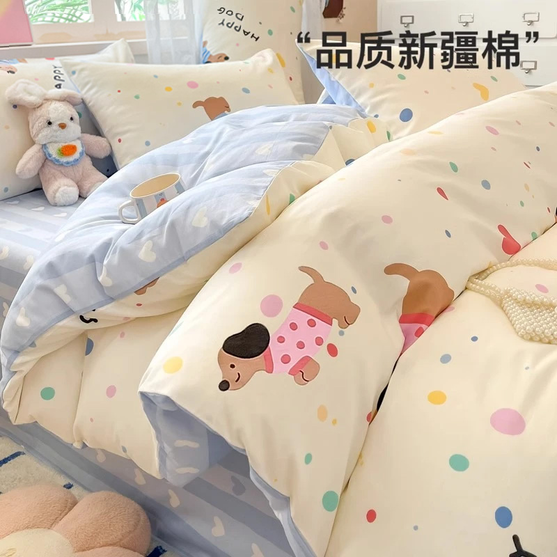 纯棉被套单件100全棉被罩150x200单人被子1.5米被单200x230褥子套