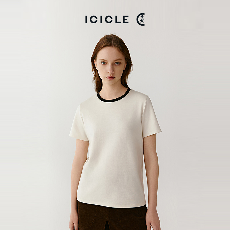 ICICLE之禾25秋冬新品棉针织布T恤0482