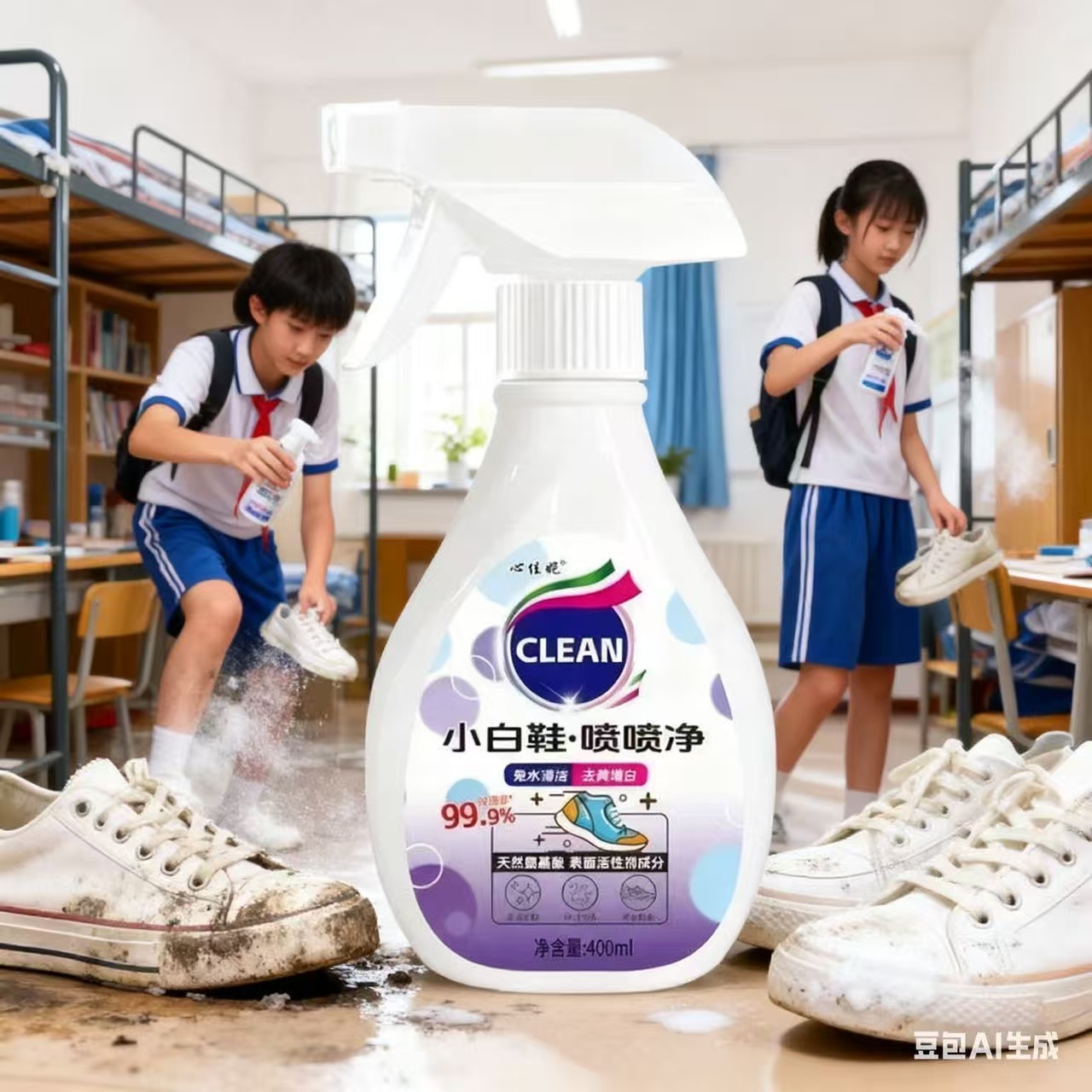 小白鞋清洁剂洗鞋网面鞋清洗神器去污增白去黄去氧化白鞋刷鞋擦鞋