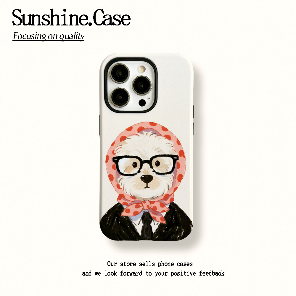 菲林二合一适用苹果华为vivo小米oppo手机壳眼镜西高地16PRO/15