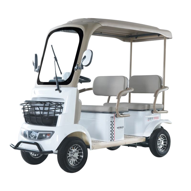 新款小巴A5电动四轮车双排四人座接送孩子带棚电动车