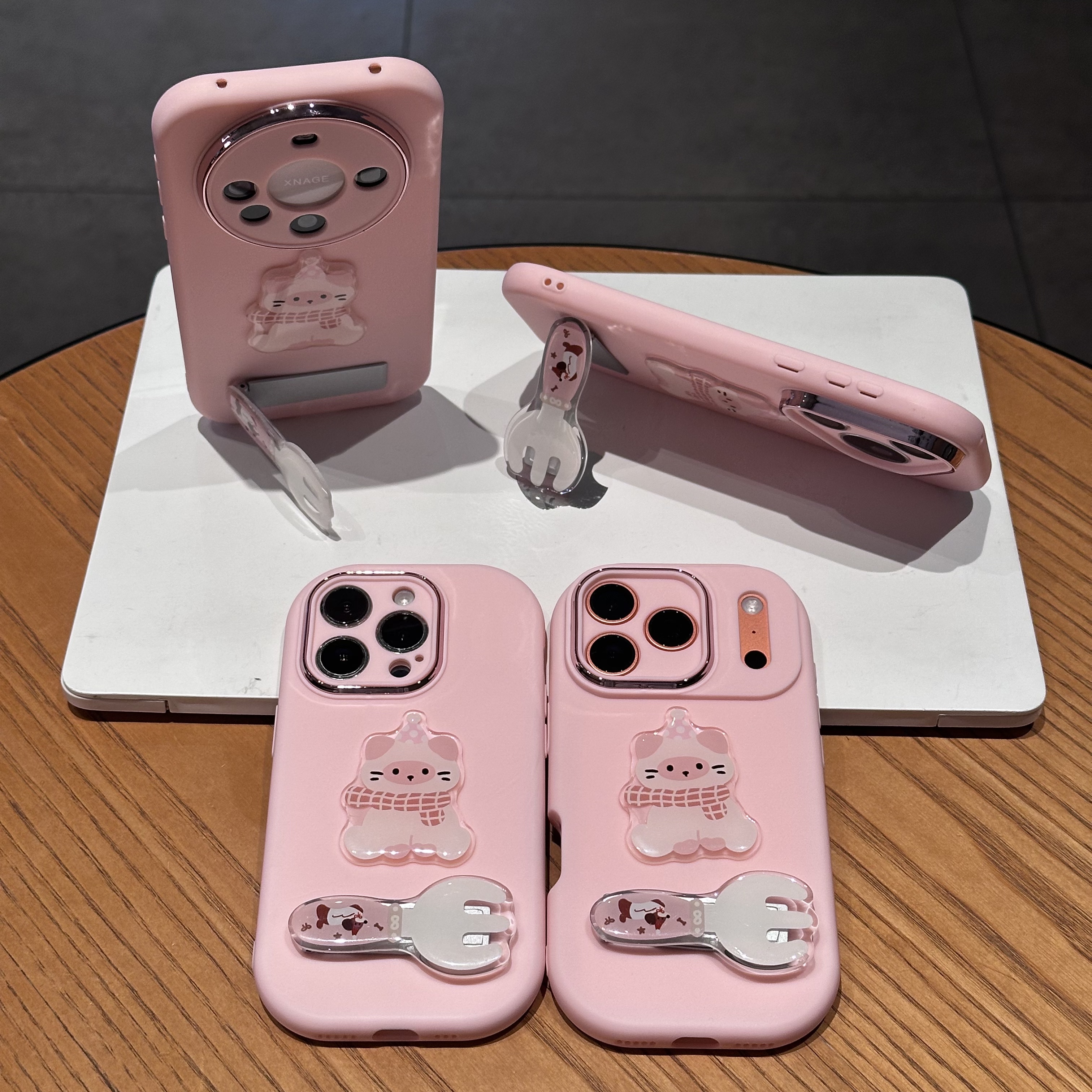 BANCA小猪勺子支架适用苹果17/16小胖妹手机壳华为vivo小米oppo