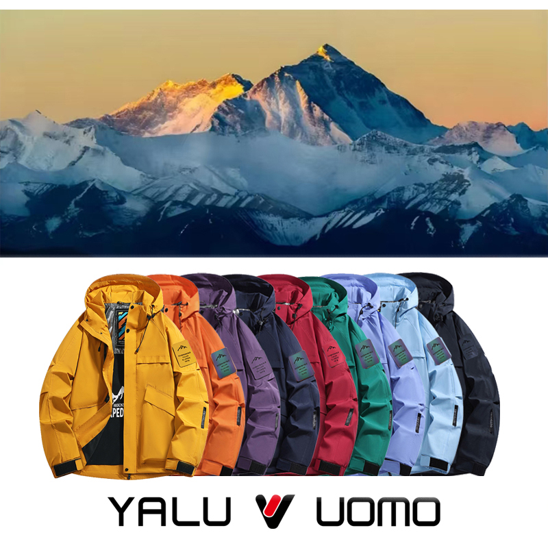 雅鹿男装女装户外防风软壳连帽夹克工装风情侣防风夹克春秋季