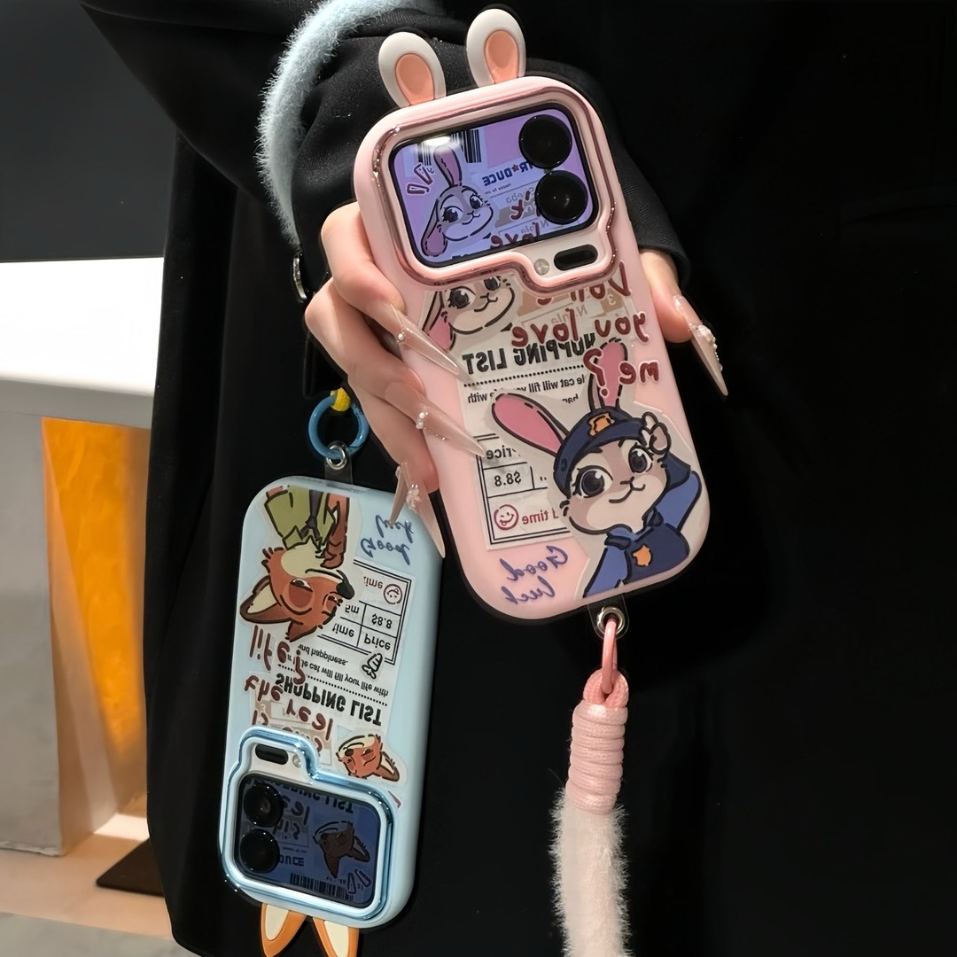 朱迪尼克耳朵挂绳适用苹果17/16promax手机壳华为vivooppo小米15