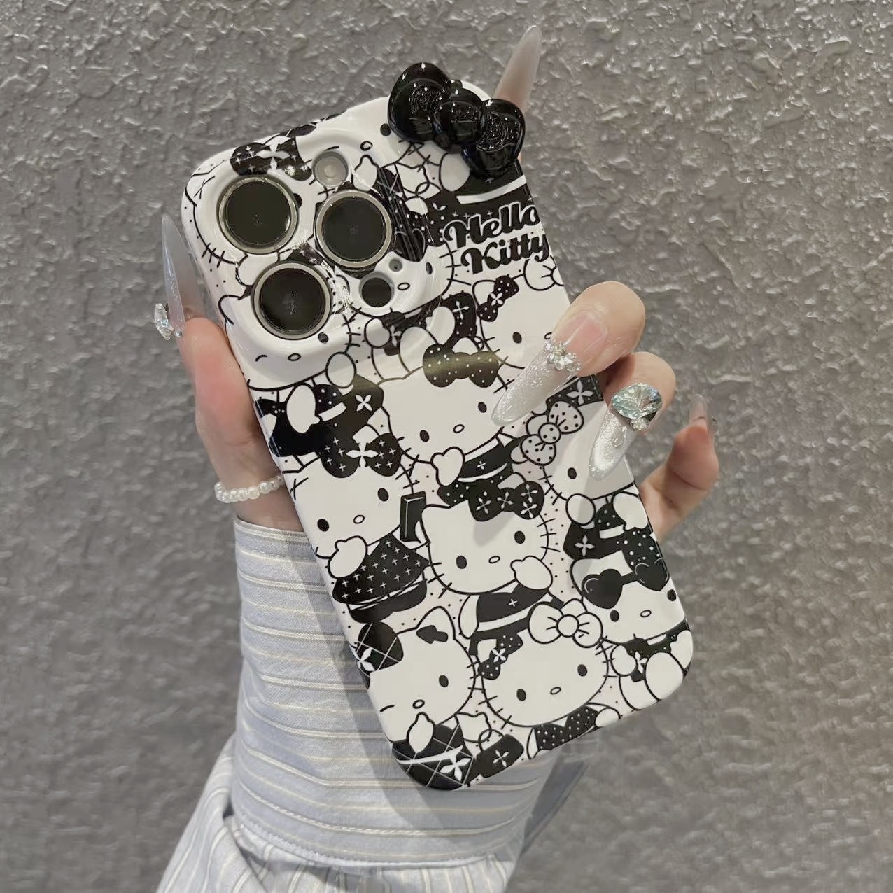 奥菲顿小香风kt猫蝴蝶结适用苹果17菲林16手机壳华为vivo小米oppo