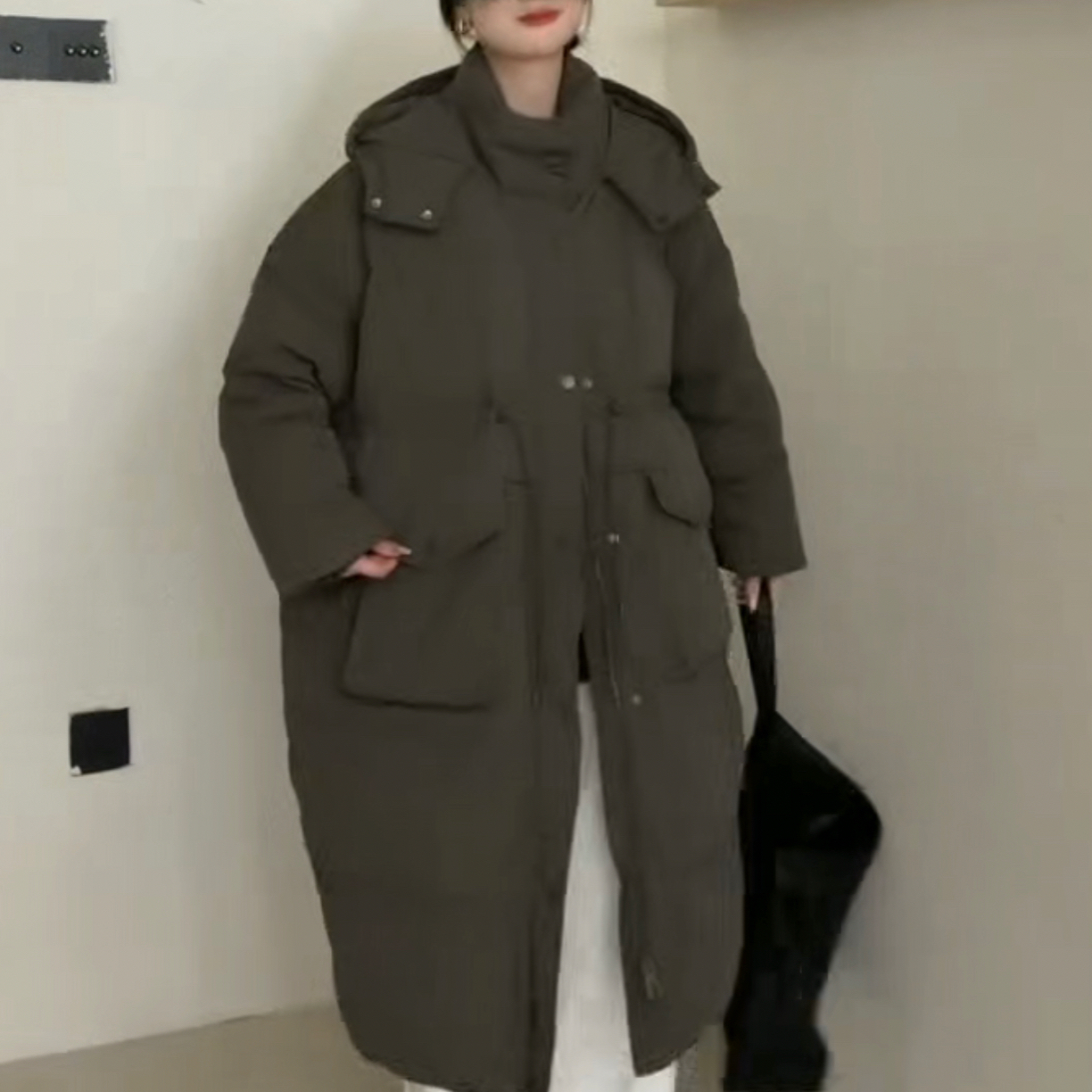 质感欧货白鸭绒羽绒服女中长款2025冬季时尚收腰显瘦加厚保暖新款