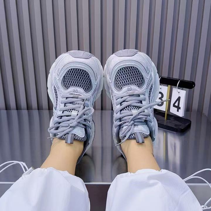 801-21秋季老爹鞋街头风防滑时尚休闲鞋女鞋厚底休闲鞋飞织