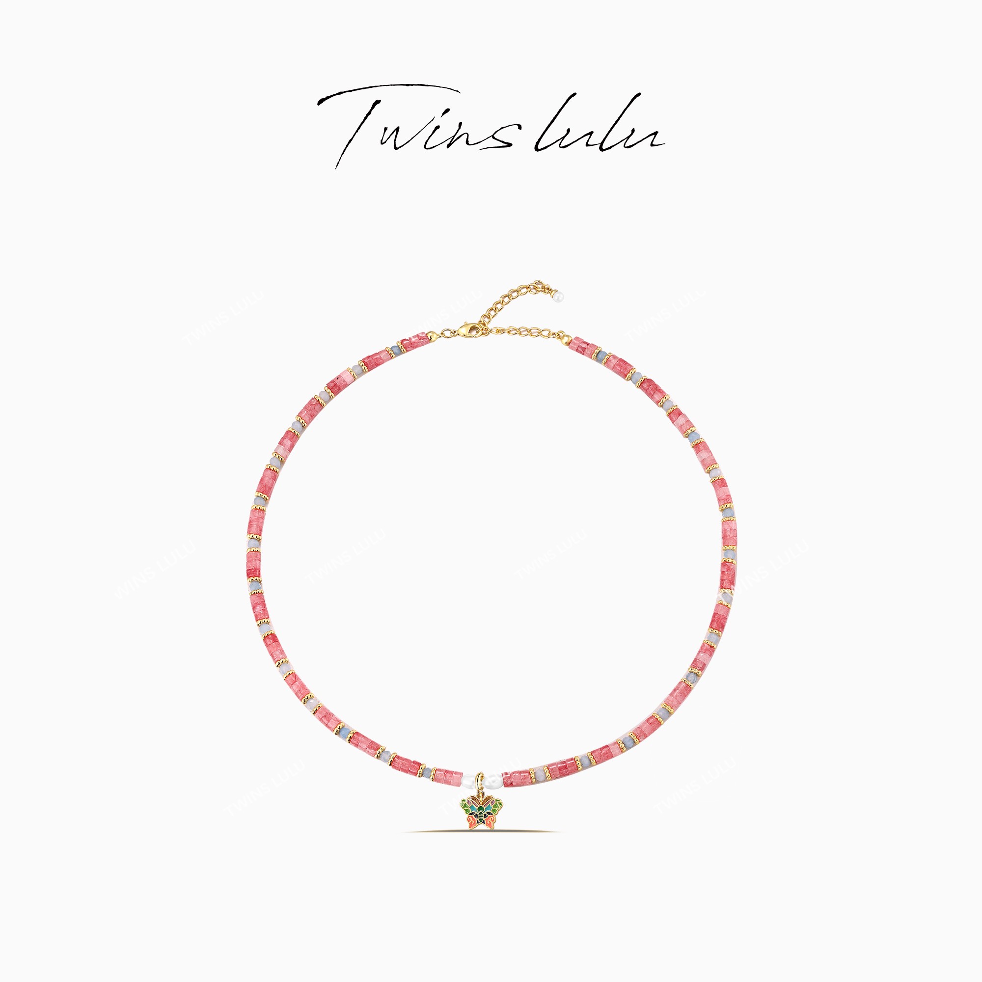 TWINS LULU 镀K金 ins风精致小众国潮新中式蝴蝶项链TSJ9664