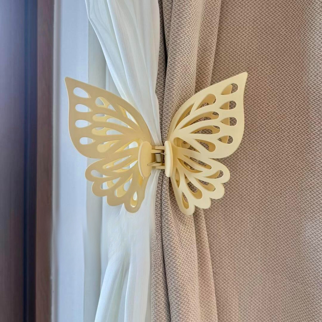 W镂空窗帘夹子抓夹固定器收纳大号磨砂发饰女盘发顶夹马尾发