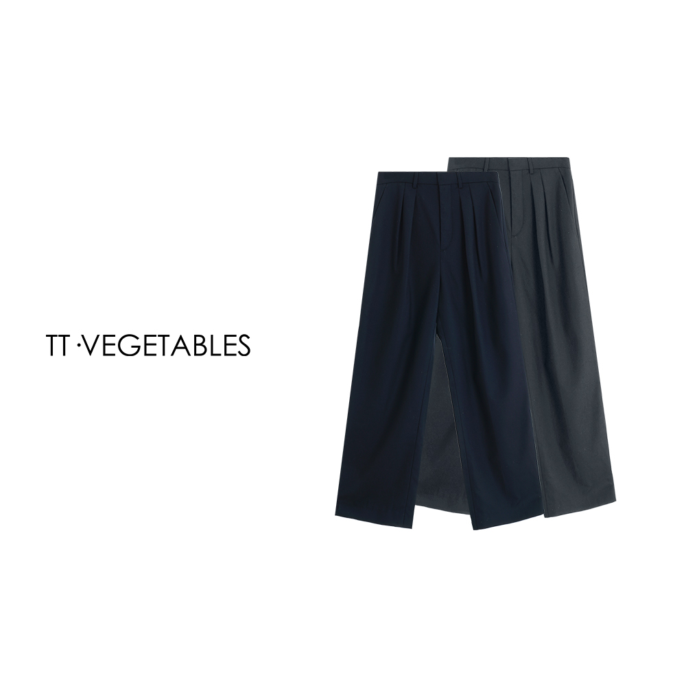 噢芬/小个子【层林】精纺羊毛垂坠感西装裤秋季新休闲阔腿裤521894