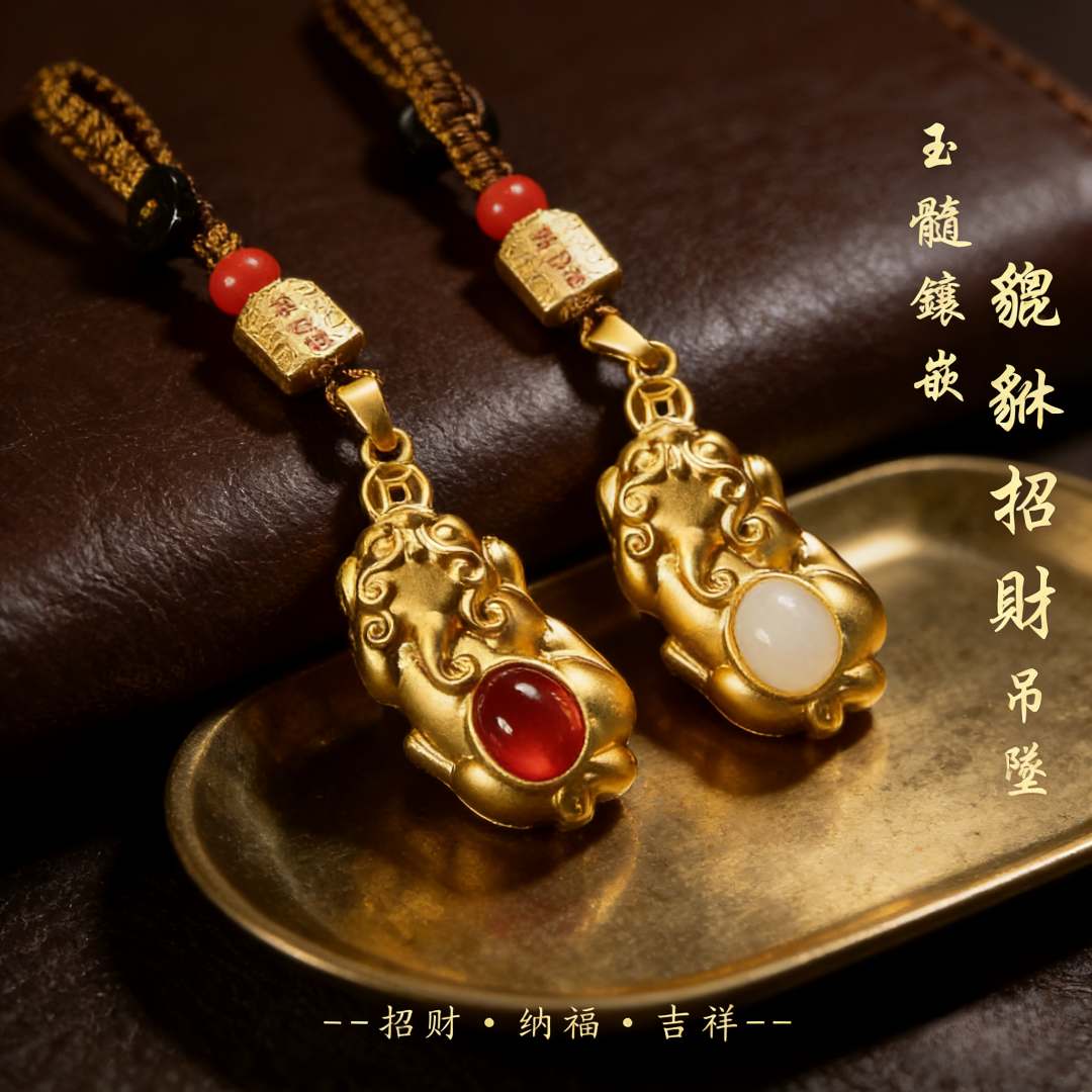 五台山手作.招财貔貅平安纳福钥匙扣驾车个人用品