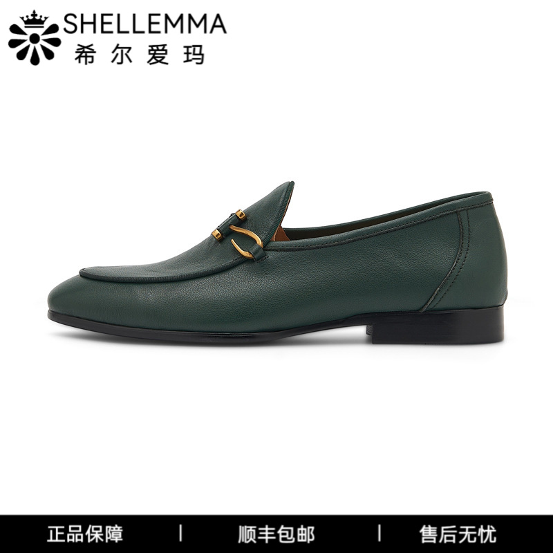 希尔爱玛春季新款一脚蹬男鞋时尚休闲套脚皮鞋男士软鞋子男款休闲