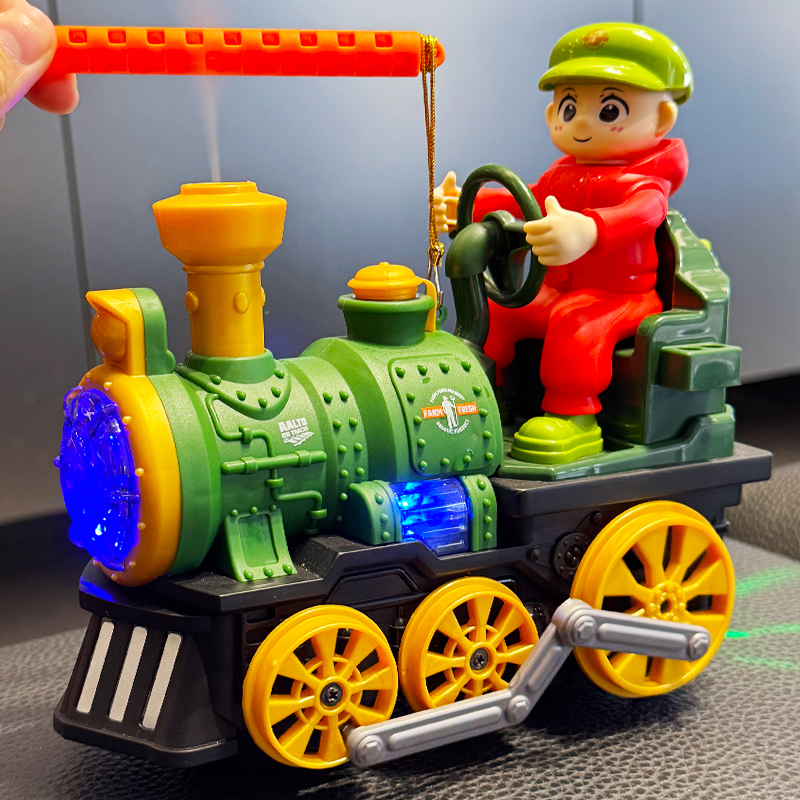 新年元宵节手提灯笼玩具儿童喷雾火车音乐花灯男女孩子3-6岁2礼物