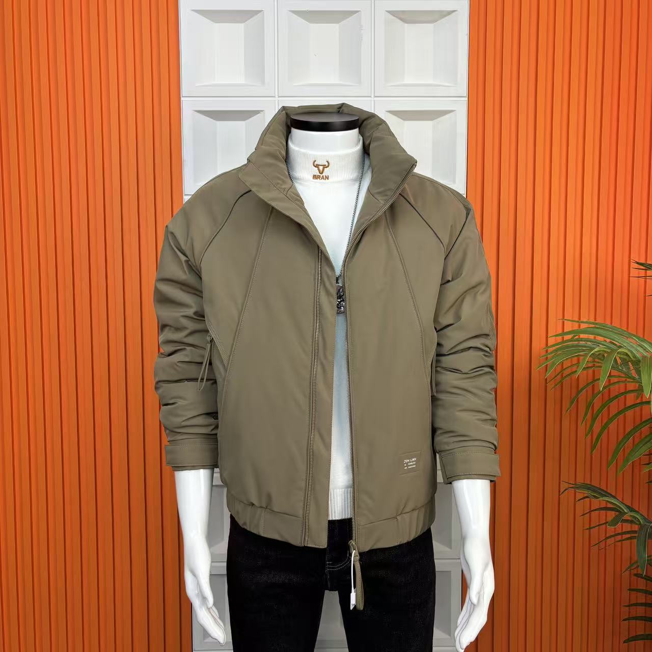 冬季新款男士棉衣韩版修身时尚简约休闲加厚保暖百搭棉服外套