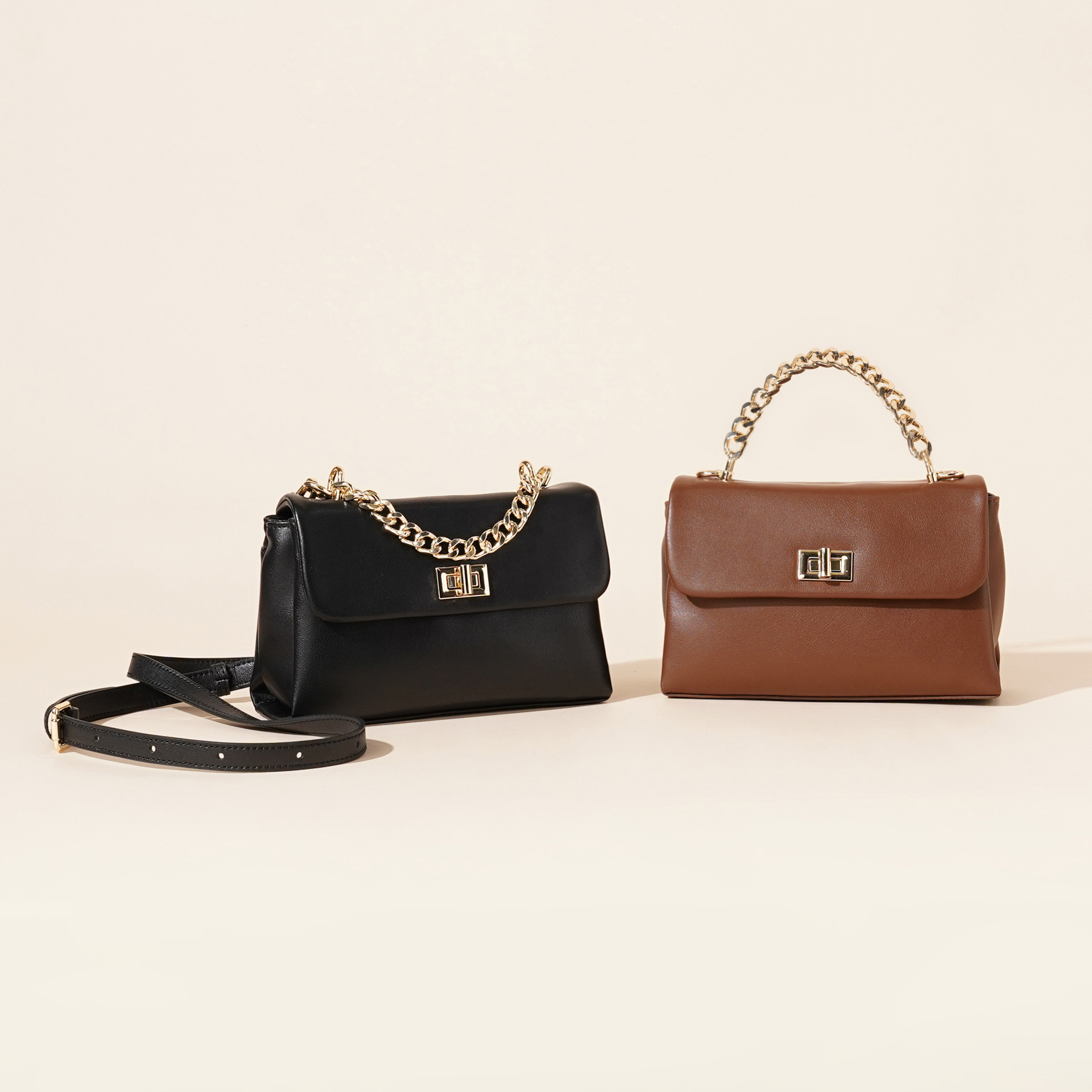 岩牛2025新款女士链条小方包时尚单肩斜挎包通勤百搭YN3552