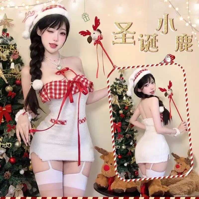 纯欲风镂空抹胸款包臀裙连衣裙复古辣妹显瘦裙子包臀cos套装