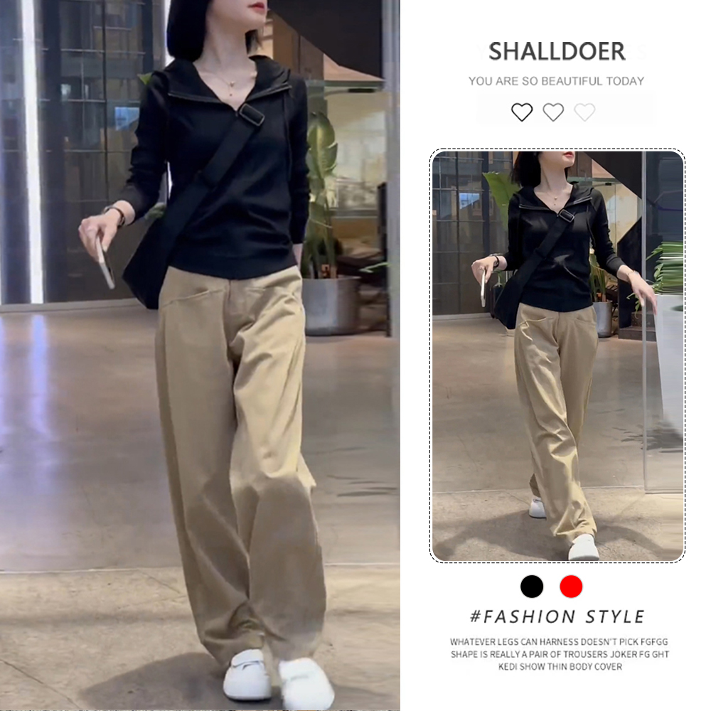 港风复古时尚套装女2026春秋新款宽松休闲连帽卫衣外套长裤两件套