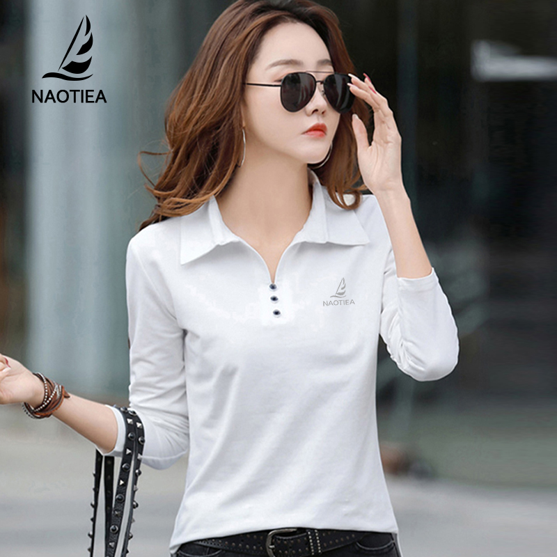 纳奥蒂尔小帆船翻领纯棉显瘦长袖衬衫女2025春秋新款通勤休闲上衣