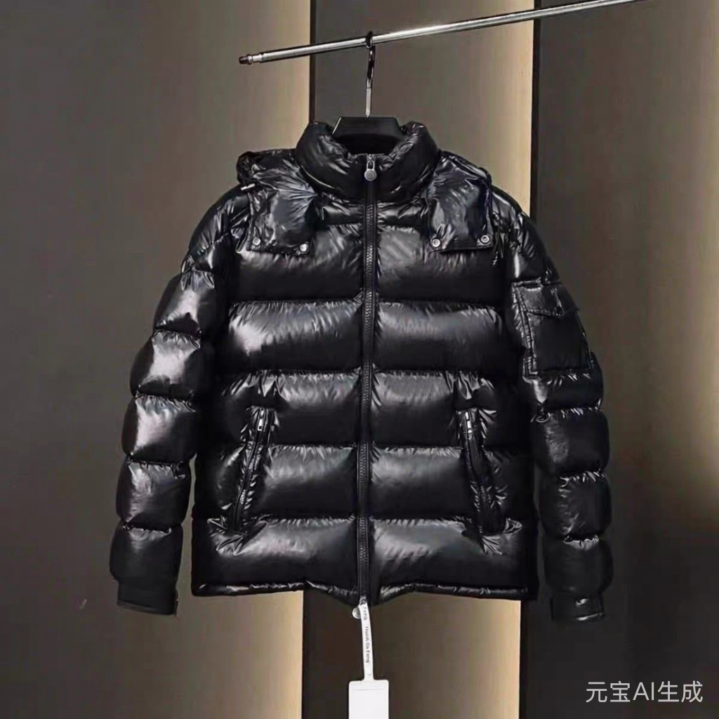 新国标玛雅白鸭绒羽绒服五防加厚时尚潮流男女情侣同款百搭连帽