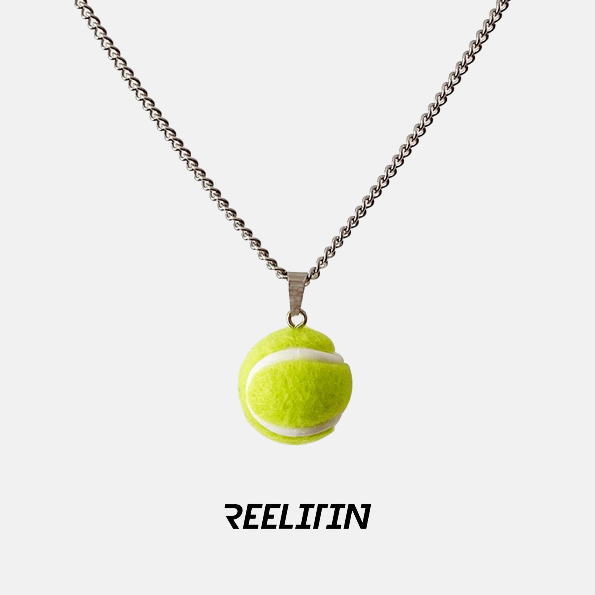钛钢项链 「感谢世上有网球让每一拍都成为了人生的回响」网球项链