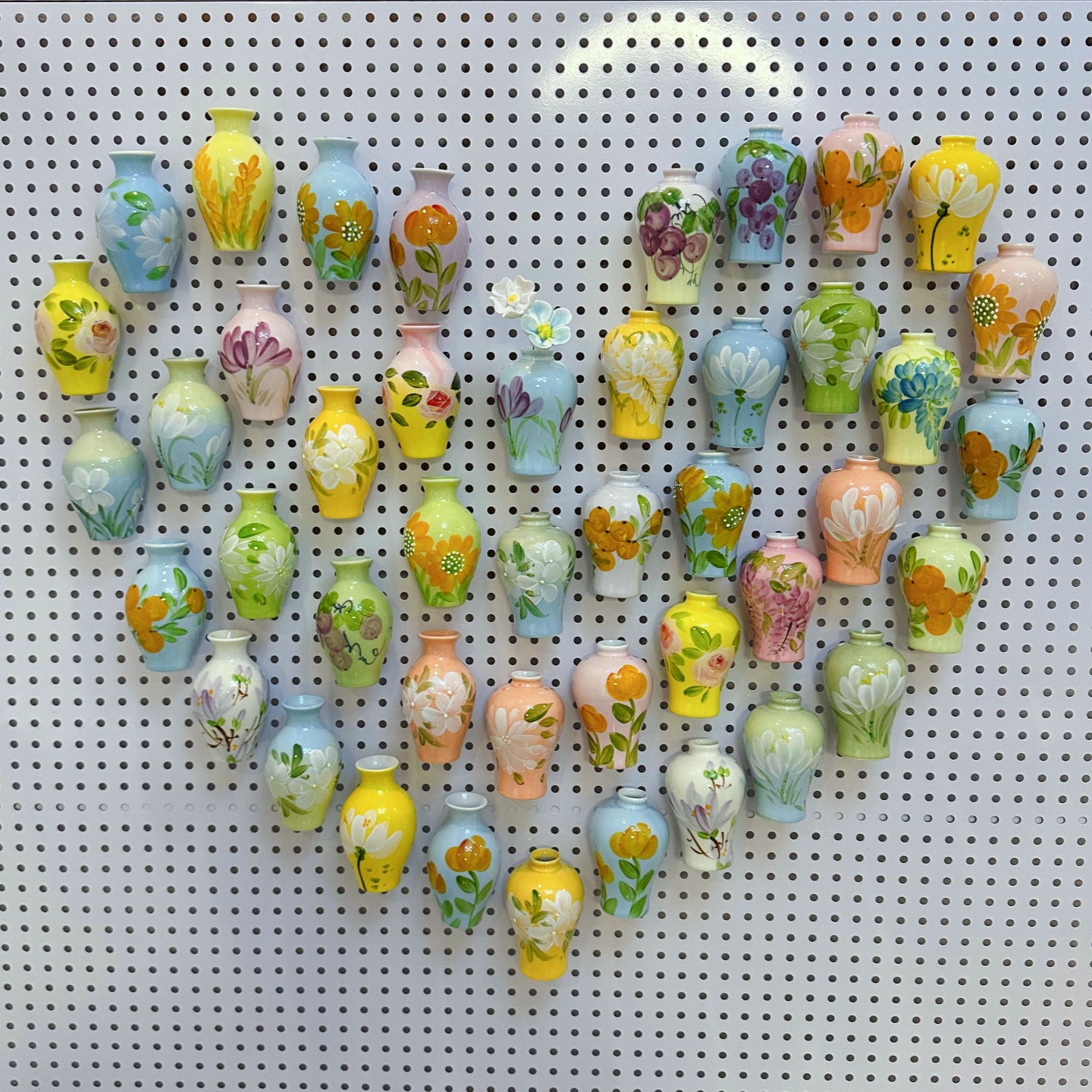 景德镇陶瓷冰箱贴纯手工手绘花瓶款特色创意装饰品