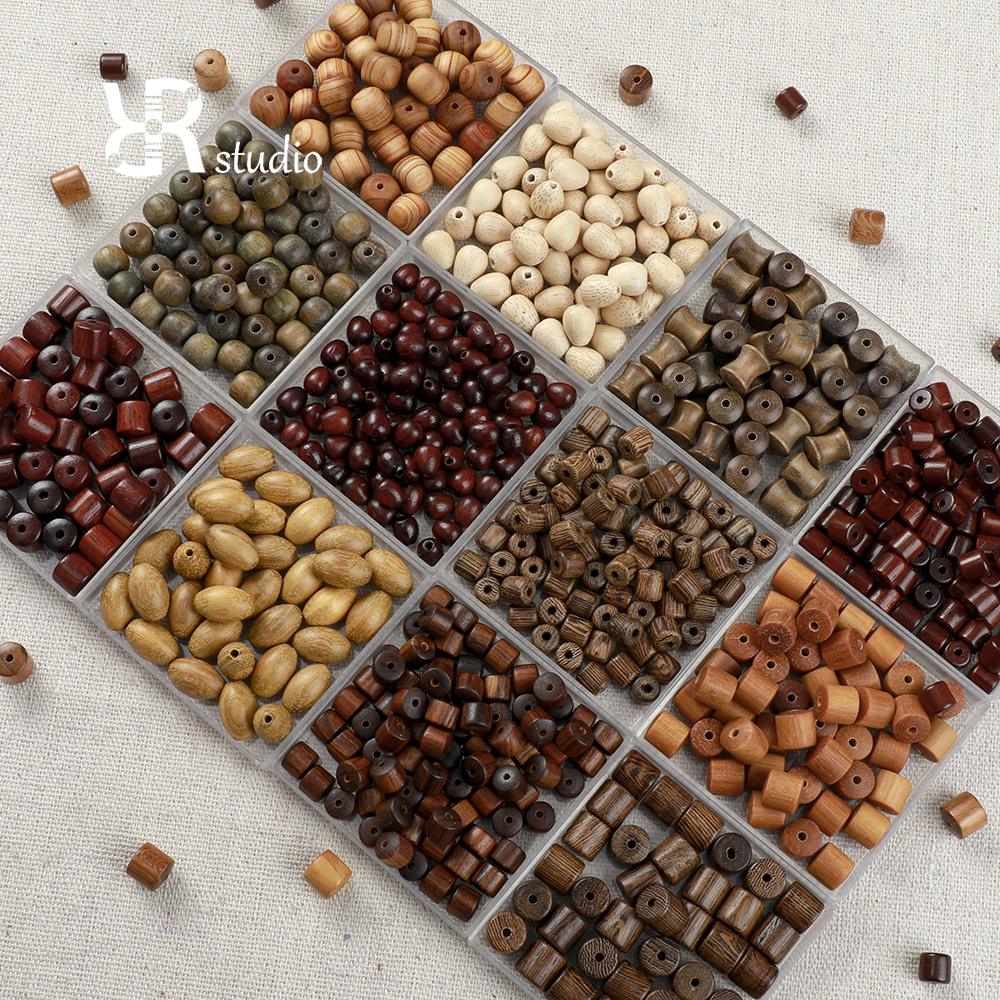 木制桶珠黑鸡翅木绿檀散珠 手工diy串珠古玩饰品配件